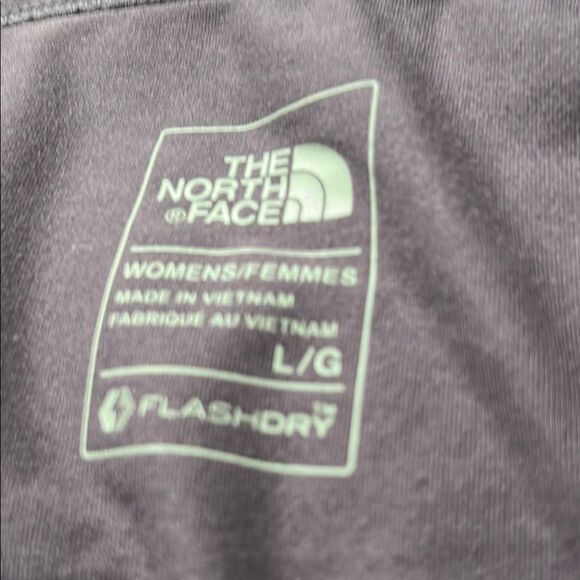 North Face Women's Purple Multi Pattern Long Sleeve Top Herringbone Front Sz L - Picture 2 of 9